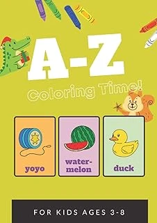Independently Published A-Z Coloring Time: Great Gift For Boys & Girls, Fun For Kids Ages 3-8 Size ( 8.27" * 11.69") 30 Pages ürün görseli 1