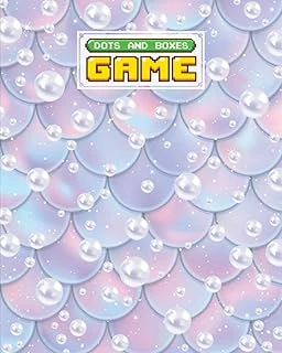 Independently Published Dots And Boxes Game: Mermaid Glitter Scales Cover Dots & Boxes Activity Book - 120 Pages!, Dots And Boxes Game Notebook - Pen & Paper Games (8.5 X 11 Inches) By Hinric ürün görseli 1