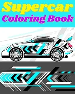 Supercar Coloring Book: Amazing Fast And Car Designs To Color For Boys And Girls Ages 4-8 / For Relaxation And Stress Relief For Kids (Colouring Book) ürün görseli 1