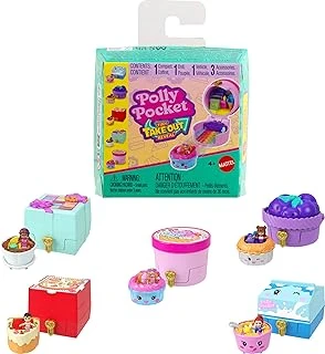 Polly Pocket Tiny Takeout Reveal Çeşitli, Oyuncak Bebek Araba Kutusu, Yemek Temalı Araç Koleksiyonu, Sürprizler Dahil, Jcr44 ürün görseli 1