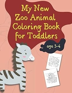 My New Zoo Animal Coloring Book For Toddlers Age 3-4: Books For Kids Up To Age 8. Fun And Educational Drawings Notebook For Childrens. Enjoy The ... Animals. Picture Books For Beginning Readers. ürün görseli 1