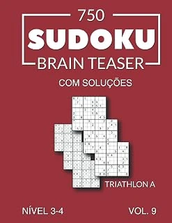 750 Sudoku Brain Teaser Triathlon A Soluções Nível 3-4 Vol. 9 ürün görseli 1