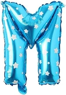 M Harfi 16 İnç Yıldızlı Renk Folyo Balon 36 Cm (Mavi) ürün görseli 1