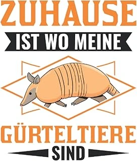 Gürteltier Notizbuch: Zuhause Ist Wo Meine Gürteltiere Sind / 6X9 Zoll / 120 Karierte Seiten (German Edition) ürün görseli 1