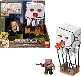 Minecraft Filmden Ilham Alan Aksiyon Figürü Seti, Işıklar, Sesler Ateş Topu Fırlatma Özelliğiyle Balon Figürü, Fırlatıcı Disk, Piglin Savaşçısı, Jfb69 ürün görseli 1
