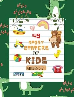 Independently Published Story Starters For Little Kids: Creative Writing Prompts | 8.5 X 11 In | 49 Story Pages | Creativity Gift For Kids | Cute Alligator Pattern ürün görseli 1