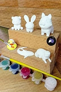 Postermanya Boyanabilir Hayvanlar Figür Seti, 6 Eğitici Figür, 3D Montessori Oyuncak,Çocuklar İçin Aktivite Hobi ürün görseli 1