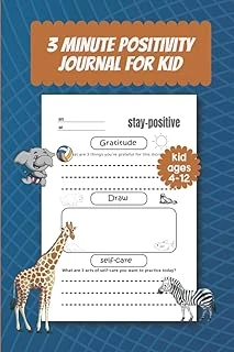Independently Published 3 Minute Positivity Journal For Kid Ages 4-10: Gratitude Journal For Kids, Daily Morning Journal For Children ürün görseli 1