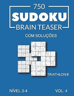 750 Sudoku Brain Teaser Triathlon B Soluções Nível 3-4 Vol. 4 ürün görseli 1