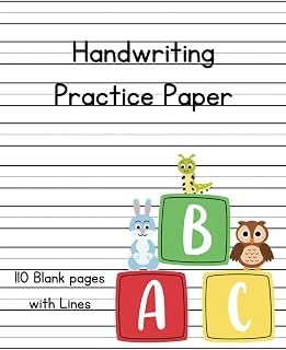 Kindergarten Writing Paper For Preschoolers: 110 Blank Pages With Dotted Lines Notebook ürün görseli 1