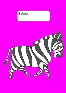 Notebook / Coloring Book / Diary - Zebra (Pink): Din A4, Lined ürün görseli 1