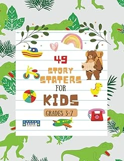 Independently Published Story Starters For Little Kids: Creative Writing Prompts | 8.5 X 11 In | 49 Story Pages | Creativity Gift For Kids | Cute Baby Boy Dinosaur ürün görseli 1