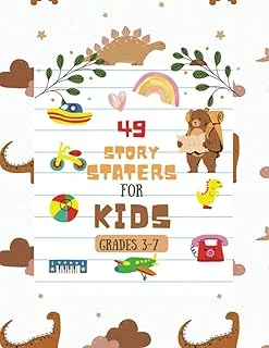 Independently Published Story Starters For Little Kids: Creative Writing Prompts | 8.5 X 11 In | 49 Story Pages | Creativity Gift For Kids | Brown Dinosaurs ürün görseli 1