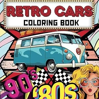 Independently Published Cars Coloring Book Iconic Automobiles: Mini American Car Coloring Pages For Every Old Vehicle Lovers, Great Gift For Adults & Older Kids Loving ürün görseli 1