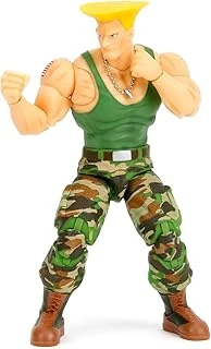 Jada Street Fighter Ii Guile Aksiyon Figürü 1:12 Ölçek, 15,24 Cm Boyunda, Değiştirilebilir Kafalar, Eller Aksesuarlar ürün görseli 1