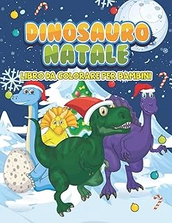 Independently Published Dinosauro Libro Da Colorare Di Natale Per Bambini 4-8 Anni: 50 Disegni Da Colorare Di Dinosauro Natale Stocking Stuffers Per Bambini (Regali Di Natale Per I Bambini) ürün görseli 1
