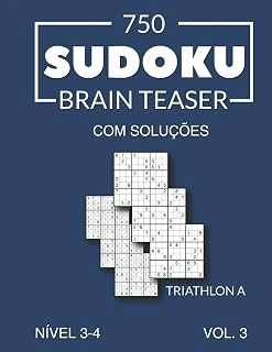 750 Sudoku Brain Teaser Triathlon A Soluções Nível 3-4 Vol. 3 ürün görseli 1