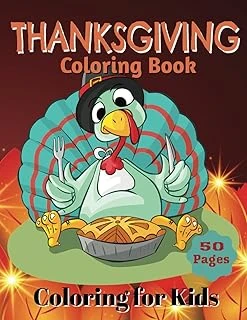 Independently Published Thanksgiving Coloring Book Fun Fall Seasonal Kids Coloring Pages 50 Pages Gift: Thanksgiving Fun For The Kids Coloring Pages Variety Coloring Book 8.5X11 ürün görseli 1
