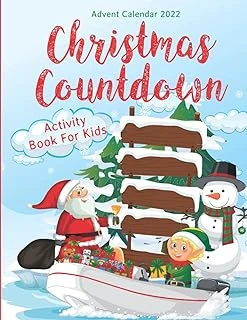 Advent Calendar 2022 Christmas Countdown Activity Book For Kids: Fun Christmas Advent Gift 2022, Activity Page That You Can Color, Trace Number , Christmas Word Search, Maze Puzzle, Addition ürün görseli 1