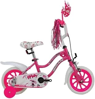 Bisan Happy Çocuk Bisikleti 21 Cm Ön Kaliper 12 Jant Vitessiz Metalik Pembe Kırmızı ürün görseli 1