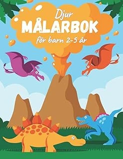 Independently Published Djur Målarbok För Barn 2-5 År: Målarbok För Barn 2-5 År : Dinosaurie Målarbok För Småbarn : 100 Sidor (50 Stora Tydliga Teckningar) Perfekt Storlek 8,5" / 11,5 (Swedish Editio ürün görseli 1