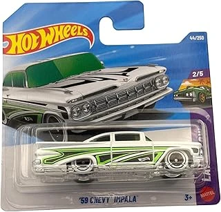 '59 Chevy Impala - White - Shord Card - Jjk81 (1/64) ürün görseli 1