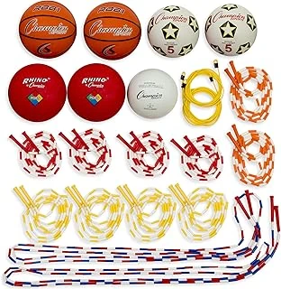 Physical Education Kit W/Seven Balls, 14 Jump Ropes, Assorted Colors ürün görseli 1