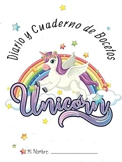 Independently Published Diario Y Cuaderno De Bocetos Con Unicornios Niñas- Tamaño De Composición 8.5"X11" Con 100 Páginas (En Blanco Y Con Rayas Anchas), Perfecto ... Garabatos, Bocetos Y N ürün görseli 1