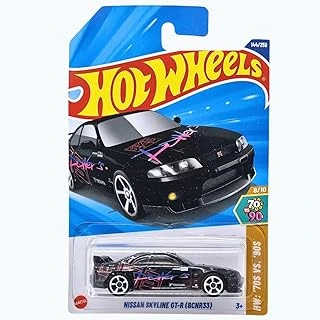 Nissan Skyline Gt-R (Bcnr33) Uzun Kart Die-Cast Oyuncak Araba, Siyah, Hw: '70S Vs. '90S Serisi, 8/10, 3+ Yaş ürün görseli 1