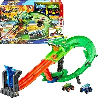 Trucks Balığı Dinozor Korkunç Ejderhaya Karşı Oyun Seti, Sayborg Düşmanı Yenmek Için Yarışan 1:64 Ölçekli Balığı Ile Dinozor, Jfr06 ürün görseli 1