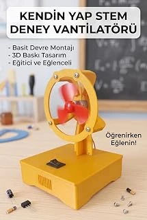 Kendin Yap Stem Deney Vantilatörü - Basit Elektrik Devresi Eğitim Seti (Dayanıklı Plastik Gövde) ürün görseli 1