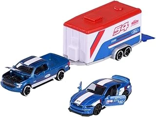 Majorette Race Trailer Ford F-150 Raptor & Mustang Gt ürün görseli 1