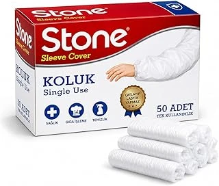 Stone Tek Kullanımlık Kolluk – 50 Adet, Lastikli Hijyenik Koruyucu Kolluk, Gıda Üretimi, Temizlik İçin Tek Kullanımlık Sleeve Cover ürün görseli 1