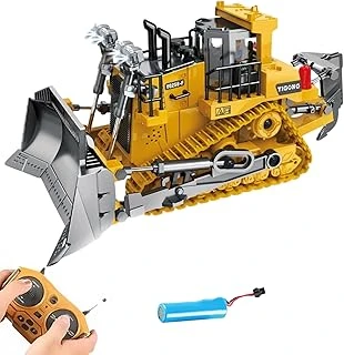 Uzaktan Kumandalı Full Fonksiyon Metal Model Bulldozer, Ekskavatör Kamyon 1:16 Ölçek Şarjlı Sesli Işıklı 3 Model (Tam Fonksiyon) (Buldozer) ürün görseli 1