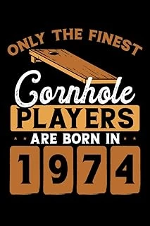 Independently Published Cornhole Players Are Born In 1974: Dot Grid Jounal Todo Exercise Book Or Diary 6" X 9" (15.24 X 22.86 Cm) 120 Pages ürün görseli 1