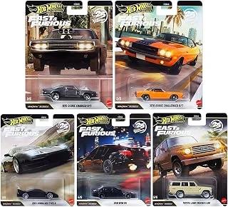Fast & Furious 25. Yıl 5'Li Set Bmw M5, Dodge Charger, Honda Nsx Type-R, Dodge Challenger, Land Cruiser, Die-Cast Metal Arabalar Hnw46 979Q ürün görseli 1