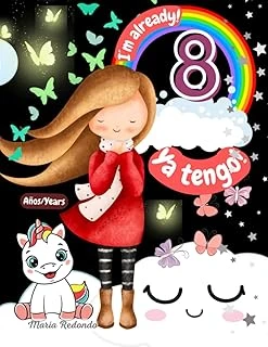 ¡Ya Tengo 8 Años! I´M Already 8 Years! Libro Diario Colorear Y Escribir. Niñas De 8 Años, 8 Years Old. Coloring Book Diary. Niñas Colorear, ... De Regalo De Cumpleaños (Spanish Edition) ürün görseli 1