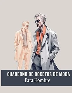 Independently Published Cuaderno De Bocetos De (Spanish): Hombres De Con Plantillas De Figuras. Cuaderno De Dibujo De Bocetos El Diseño De Ropa, Estilistas, Diseñadores De Y ürün görseli 1