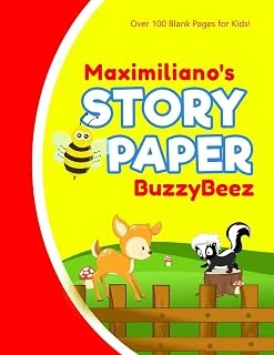 Maximiliano: Story Book | Kids Large Blank Pre-K Primary Draw & Write Storybook Handwriting Paper | Drawing Tale Writing Practice Pages For Boys | Use ... Farm Farmland | Personalized Name Initial M ürün görseli 1