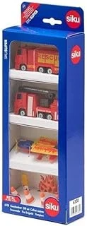 Siku 6330, İtfaiye Hediye Seti, Kaldırma Platformlu Kamyon, İtfaiye Aracı, Uçak, Hareketli Parçalar, Direkler, Mavnalar Alevler Dahil ürün görseli 1