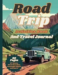 Independently Published Road Trip Activities Book And Journal: Vacation Games And Puzzles For Kids Ages 7-12, 80 Pages ürün görseli 1