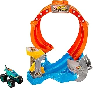 Oyuncak Trucks Köpekbalığı Oyun Seti, 1:64 Ölçekli Mega-Wrex Araç, Çemberin Içinden Geçerek Düşmanı Yenme, Jfr08 ürün görseli 1