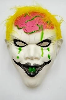 Beysüs Halloween Maske Palyaço Pembe Beyin Sarı Saç ürün görseli 1