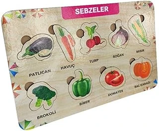 Ahşap Bultak Sebzeler Puzzle Eğitici Oyuncak 12991453852 ürün görseli 1