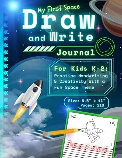 My First Space Draw And Write Journal For Kids K-2: Practice Handwriting And Creativity With A Fun Space Theme | Spark Imagination And Improve Elementary School Skills For Boys And Girls ürün görseli 1
