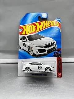 2018 Honda Civic Type R Uzun Kart Nightspeed Serisi, 3/10, Koleksiyon Parçası, Beyaz Oyuncak Araba ürün görseli 1