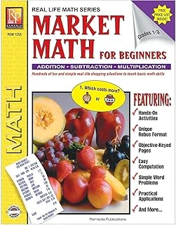 Real Life Math Series: Market Math For Beginners | Reproducible Activity Book ürün görseli 1
