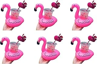 Netavantaj Flamingo Şişme Havuz Deniz Bardak Tutucu Float Bar 6 Adet ürün görseli 1