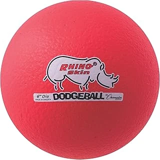 (6.3" - Neon Red) - Champion Sports 15Cm Rhino Skin & Foam Core Low Bounce Dodgeball Ball - Neon Red ürün görseli 1