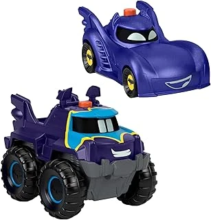 Fisher-Price Batwheels™ Işıklı Yarışçılar Fisher-Price Dc Batwheels Işıklı 1:55 Ölçekli Oyuncak Arabalar, Batmobile Bam Buff, 2 Parça Hml25 ürün görseli 1